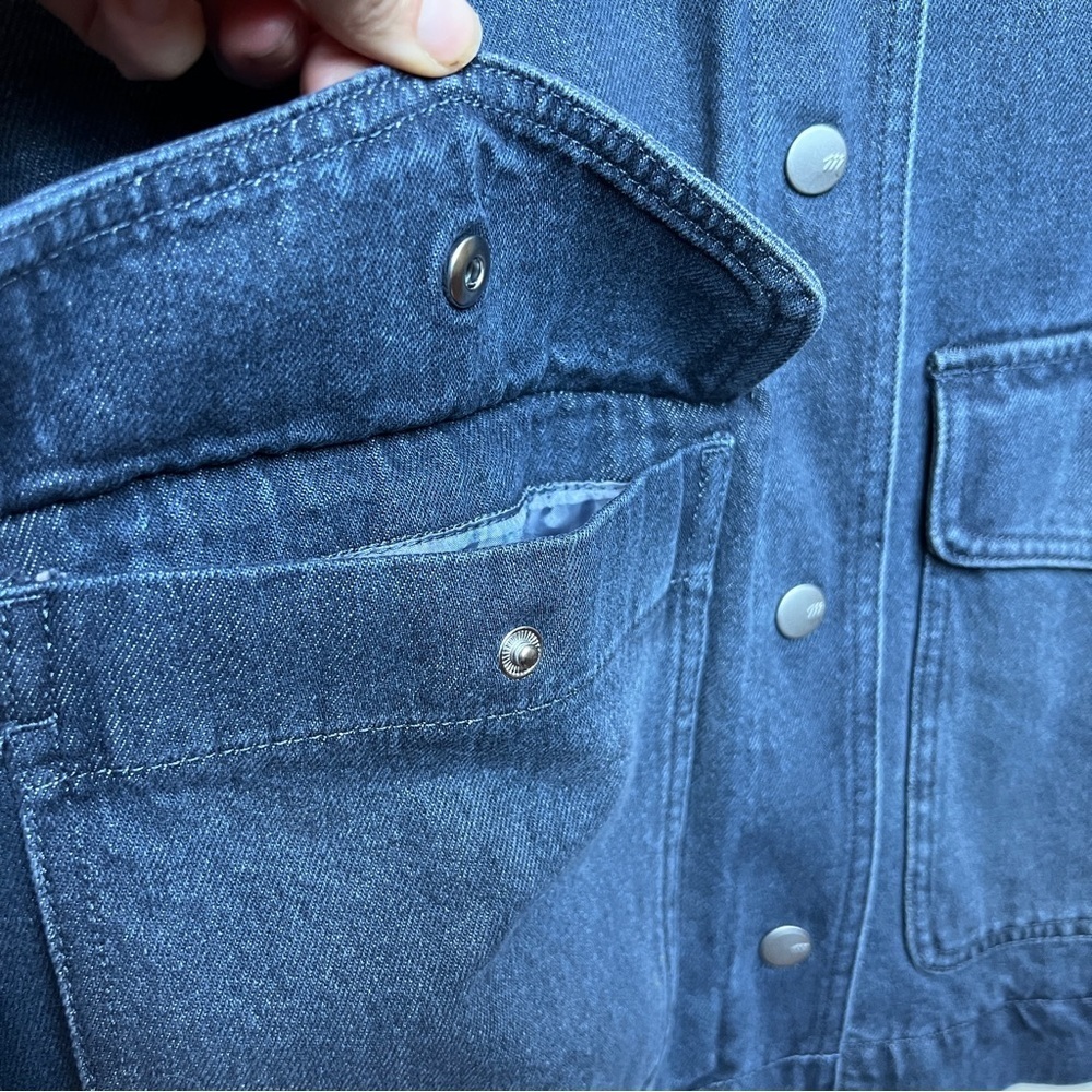 Madewell Denim chore Jacket Hodgeman Wash with corduroy, barn utility jacket - Picture 6 of 11